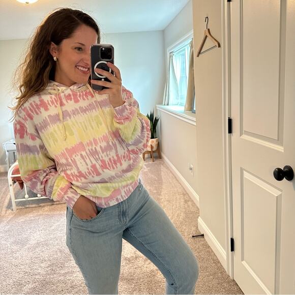 NWT Olivia Rubin Tie Dye Pearl Cotton Cotton Hoodie Small - Picture 4 of 12